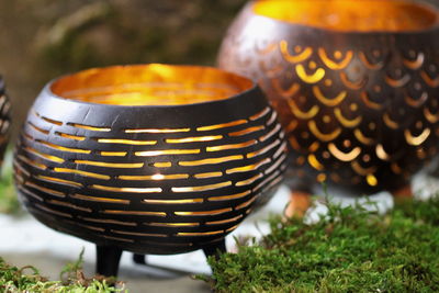 Windlicht Cocos gold